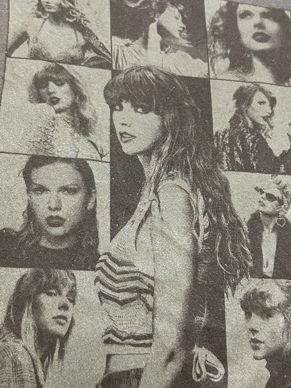 Taylor Swift The Eras Tour Photo Collage Hoodie Gray